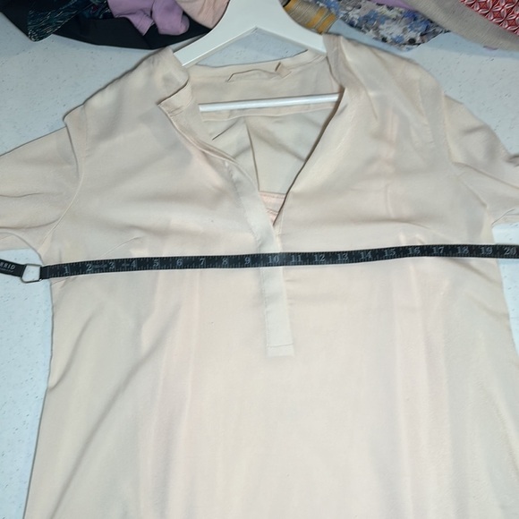 Soft Surroundings Cream Tunic Blouse Flowy Split Sleeves Matching Camisole too - Picture 8 of 10